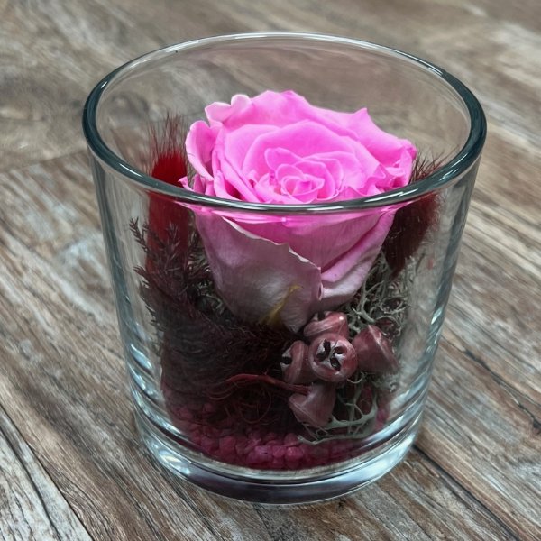 Infinity Rose im Glas - pink Bild 2